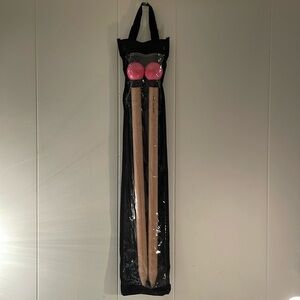 Extra Large Knitting Needles Wood Set 2 US 50/25 0mm Pink Round Top Crafted